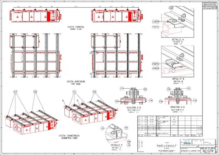 Technical documentation and CAD drawings for flight and ground equipment