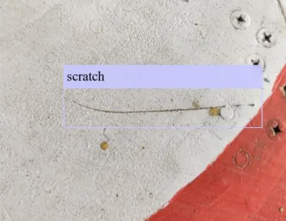 Surface scratch detected on aircraft exterior